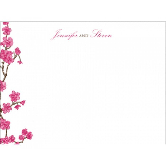 jennifer & steven thank you notes card