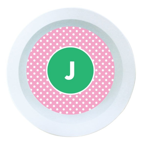 Pink Dot Melamine Round Bowl