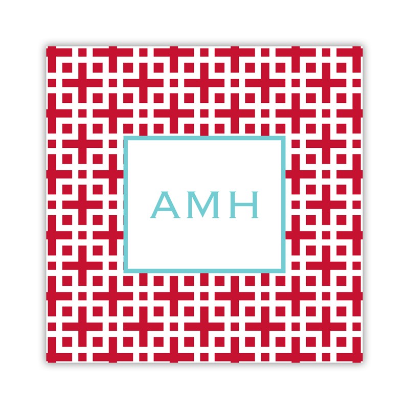 lattice cherry square paper coaster set of 50