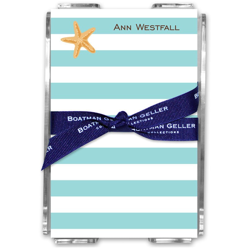 boatman geller stripe starfish acrylic note sheets