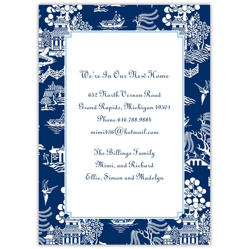 boatman geller chinoiserie navy large flat