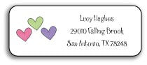 personalized address labels hearts are wild