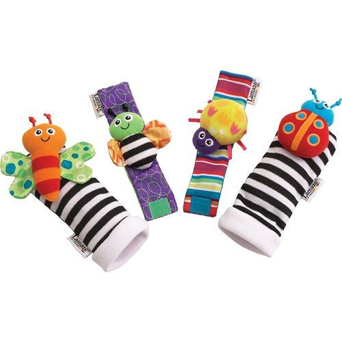 garden bug foot finder and wrist rattle by lamaze