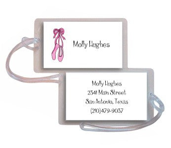 personalized luggage tags ballerina girl tag