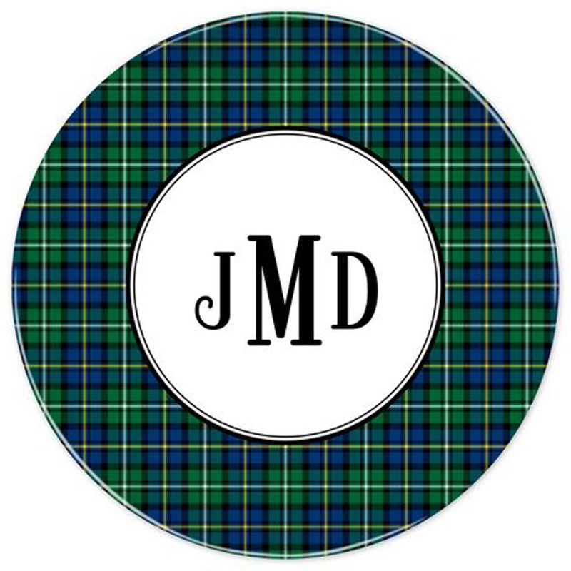 boatman geller black watch plaid plate