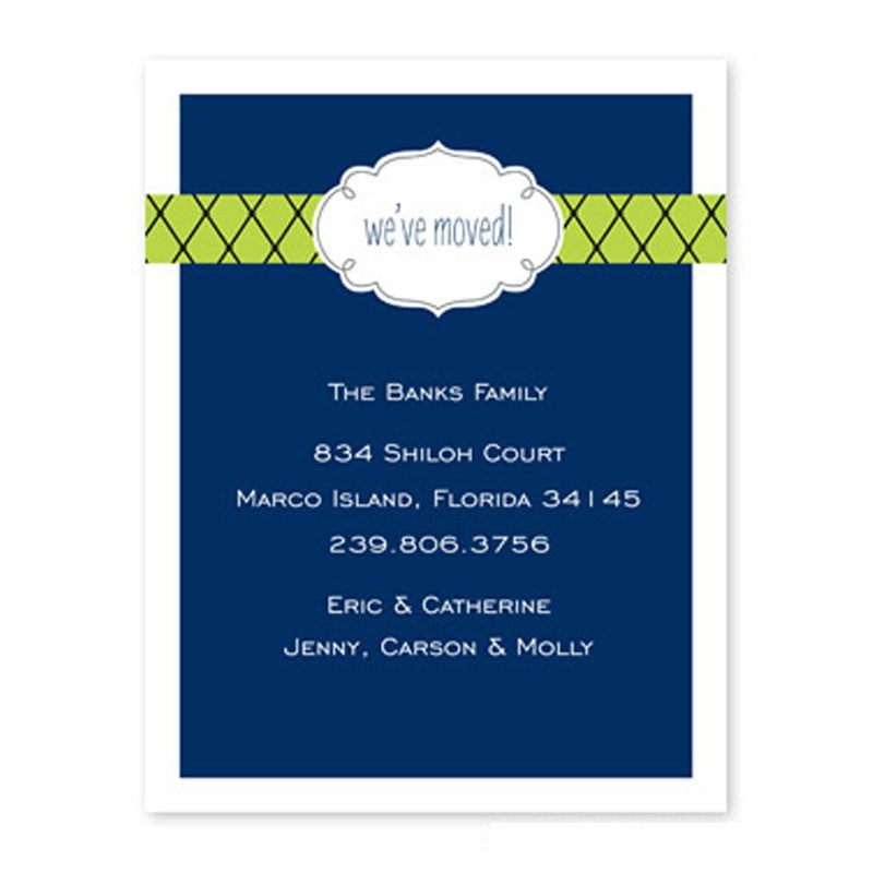boatman geller label chic moving navy small flat notecard