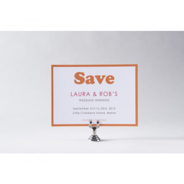 laura & rob save the date card