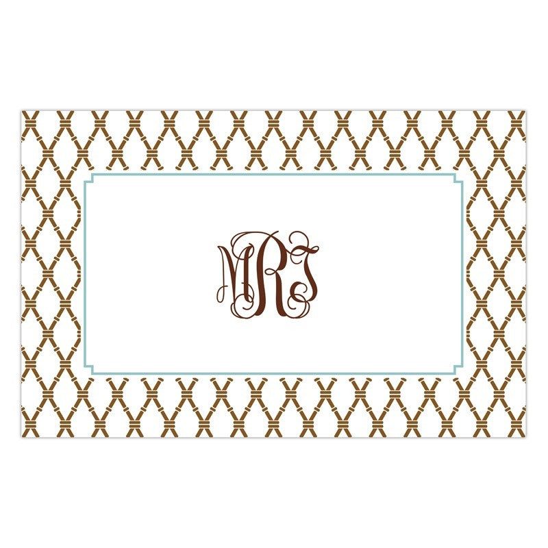 boatman geller bamboo brown & slate disposable placemats