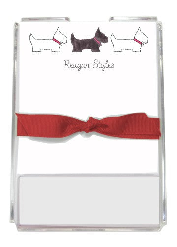 personalized memo sets preppy pups