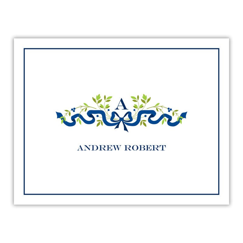 boatman geller ribbon navy foldover note