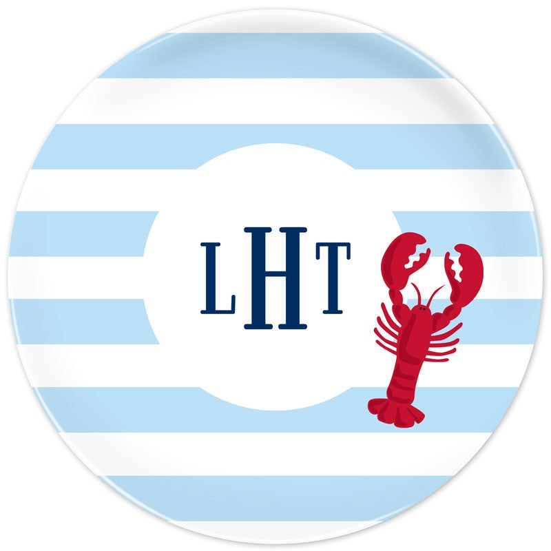 boatman geller stripe lobster plate