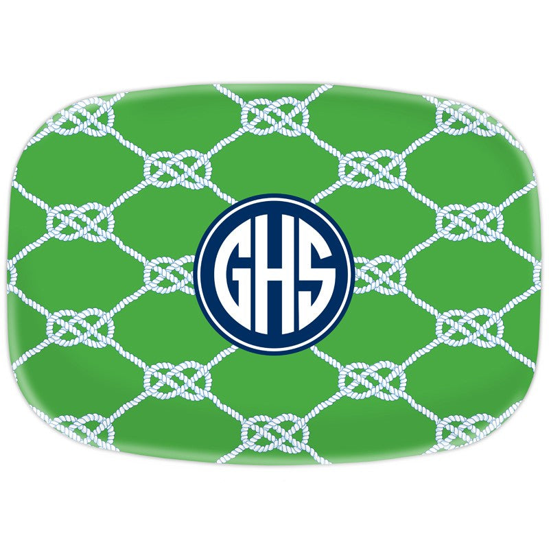 boatman geller nautical knot kelly platter