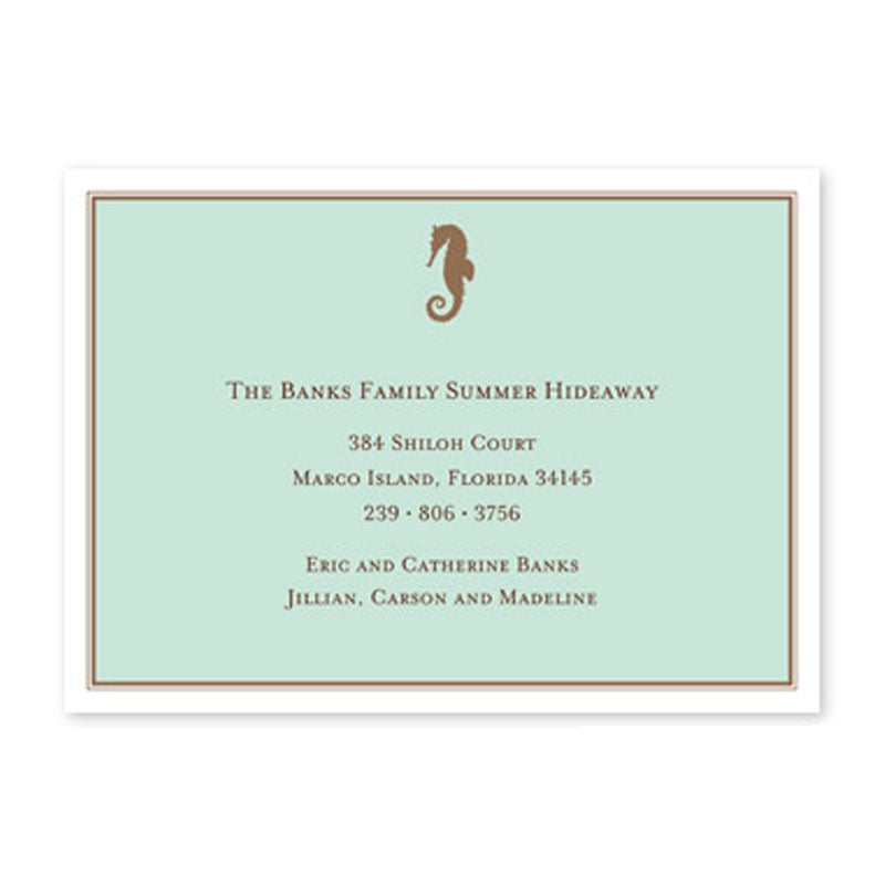 boatman geller seahorse flat notecard