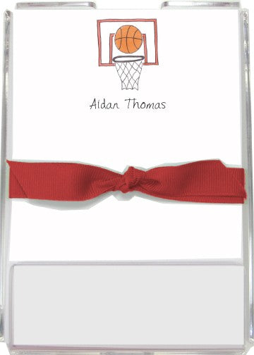 personalized memo sets basketball star