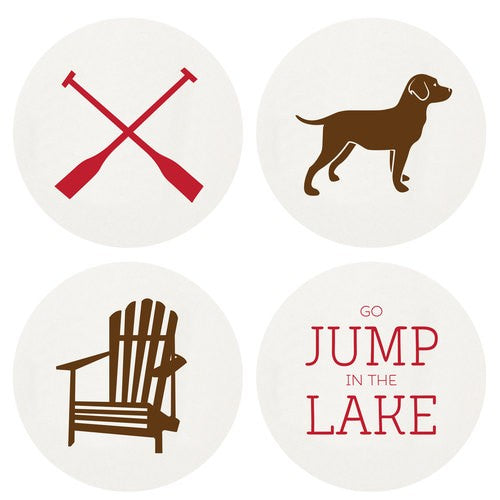 Letterpressed Lake Life Coasters