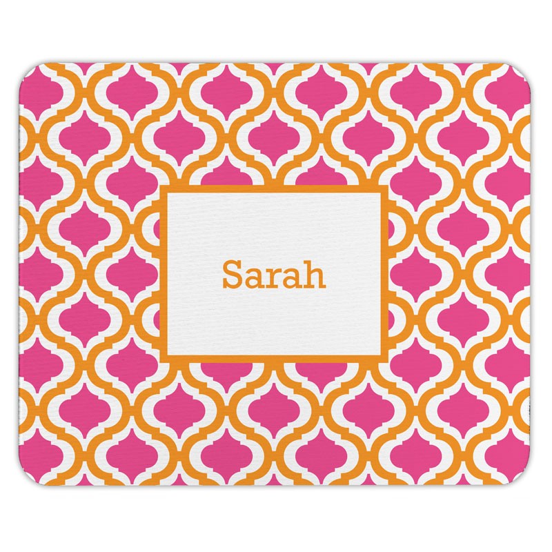 boatman geller kate tangerine & raspberry mouse pad