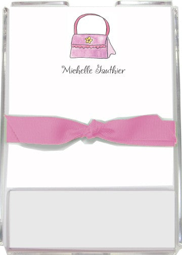 personalized memo sets handbag maven