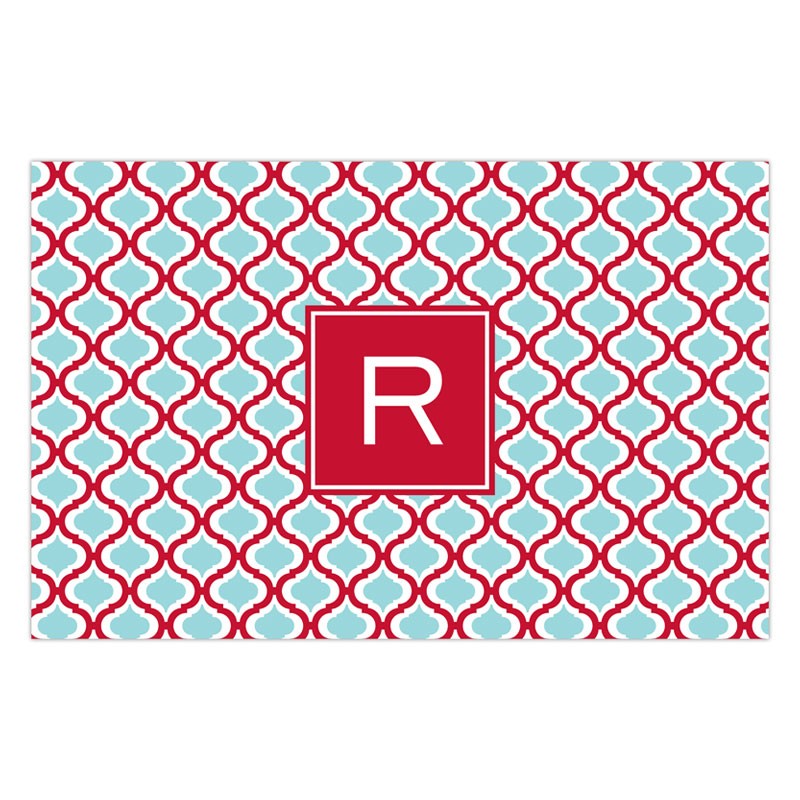 boatman geller kate red & teal placemat