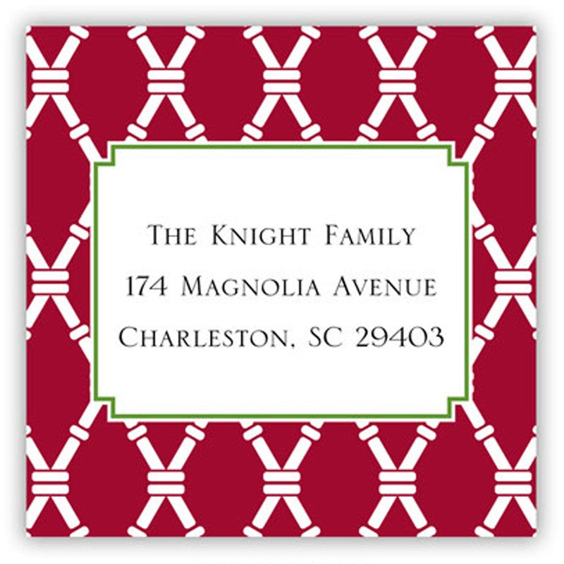 boatman geller bamboo cranberry square sticker