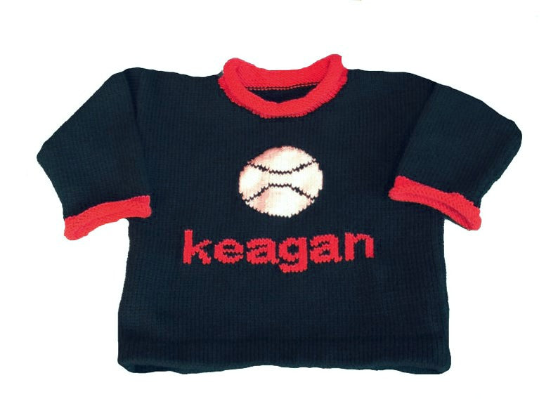 personalized baseball name sweater
