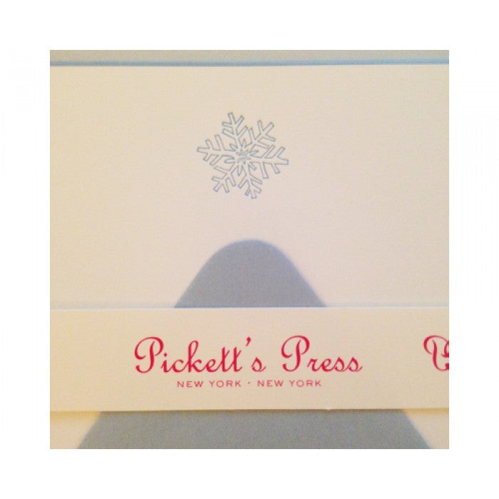 snowflake note cards