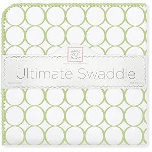 ultimate swaddling blanket by swaddle designs - sage mod on white