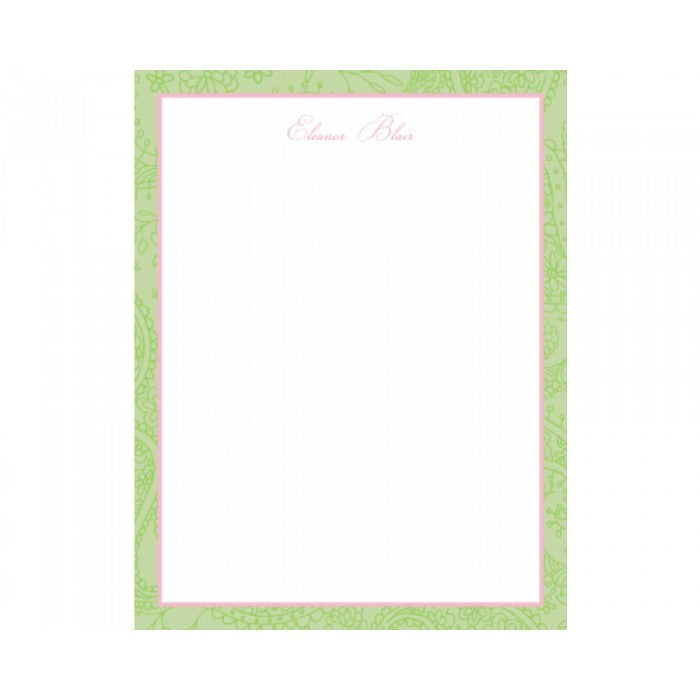 petty paisley pink children's stationery