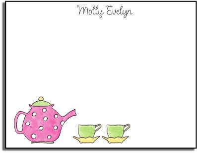 personalized kids notes tea pot