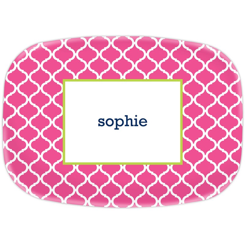 boatman geller ann tile raspberry platter