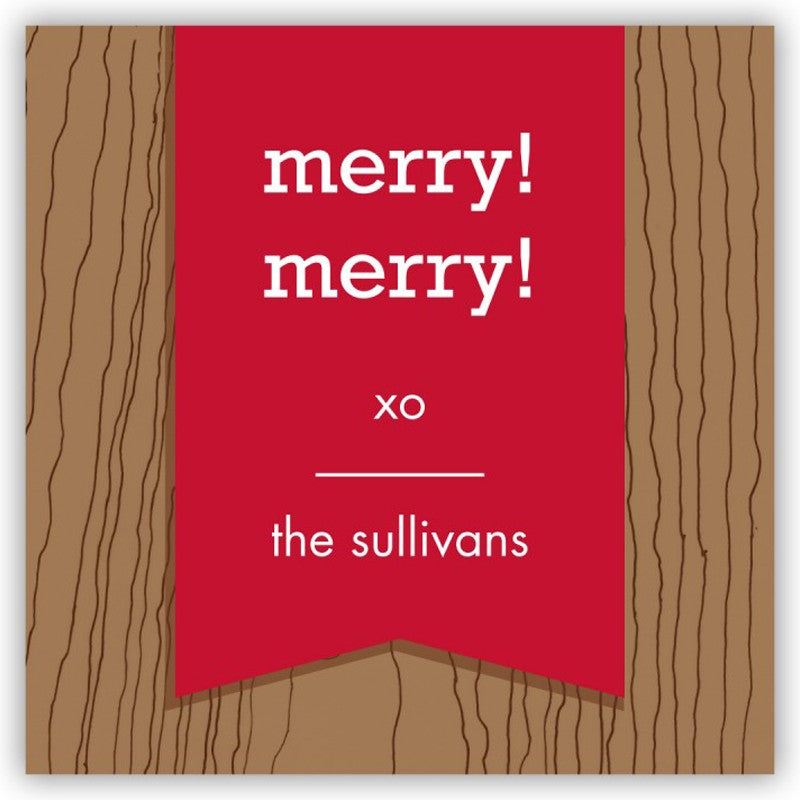 boatman geller faux bois cherry square sticker