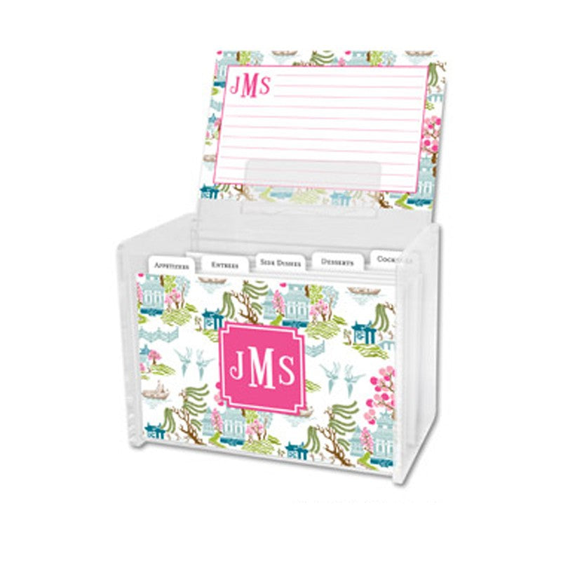 boatman geller chinoiserie spring recipe box