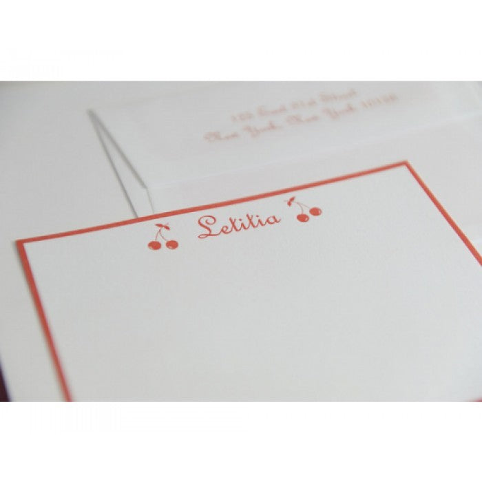 letitia cherry baby stationery