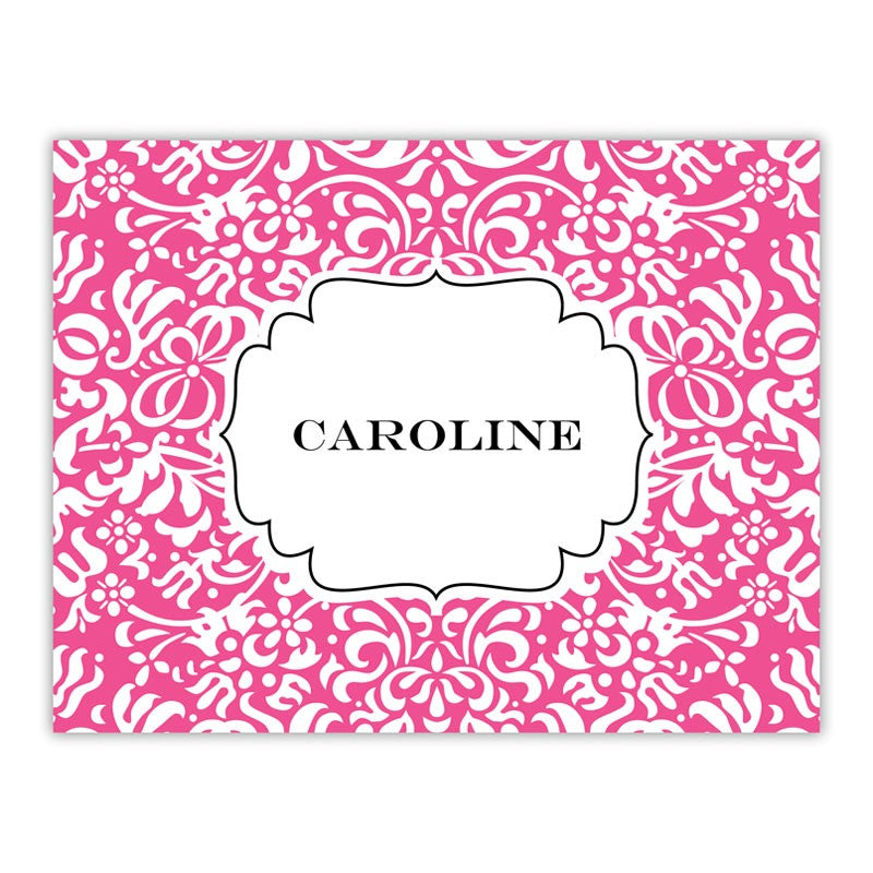 boatman geller chloe raspberry foldover note cards