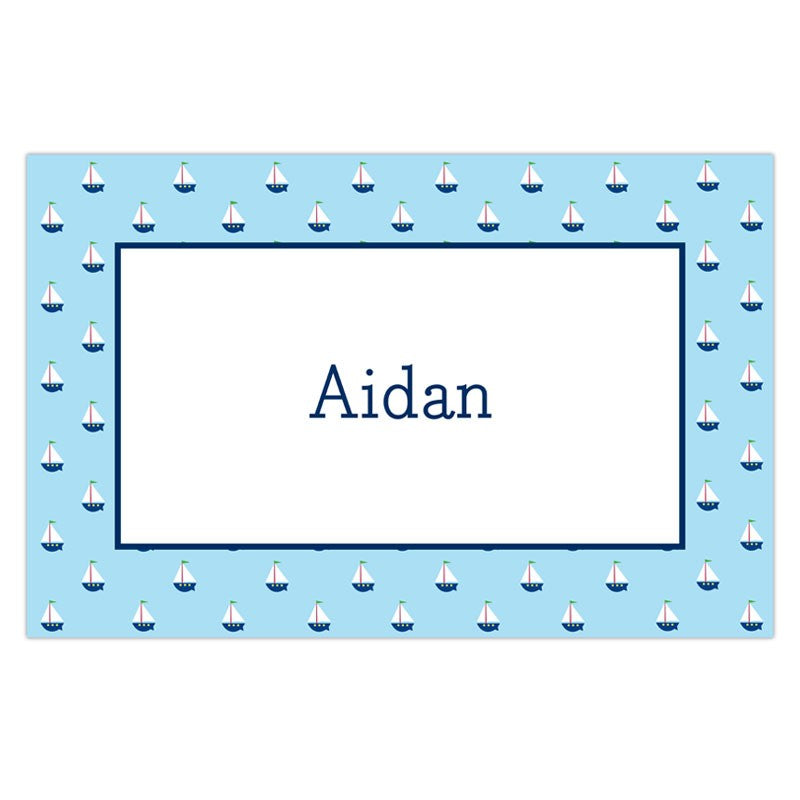 boatman geller little sailboat disposable placemats