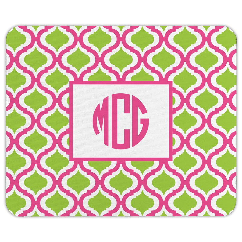 boatman geller kate raspberry & lime mouse pad