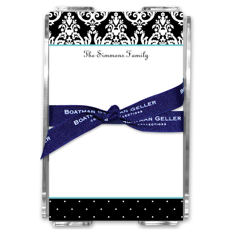 boatman geller block madison black acrylic note sheets