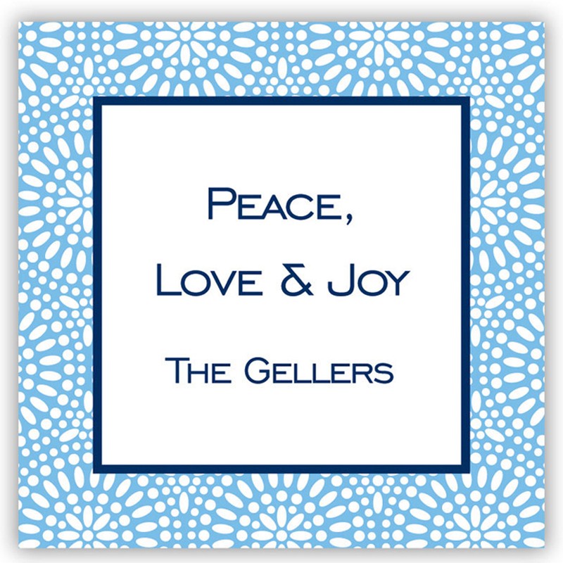 boatman geller bursts cornflower square sticker
