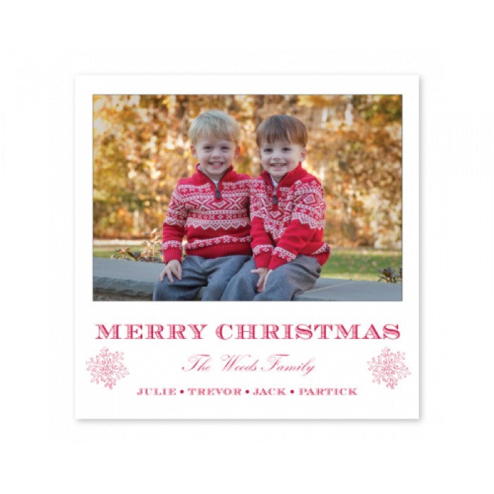 simple snowflake holiday cards