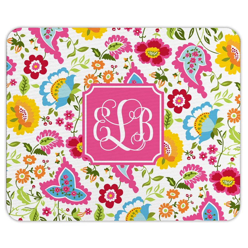 boatman geller bright floral mouse pad