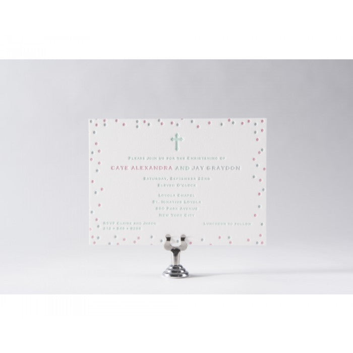 twin christening baptism invitations