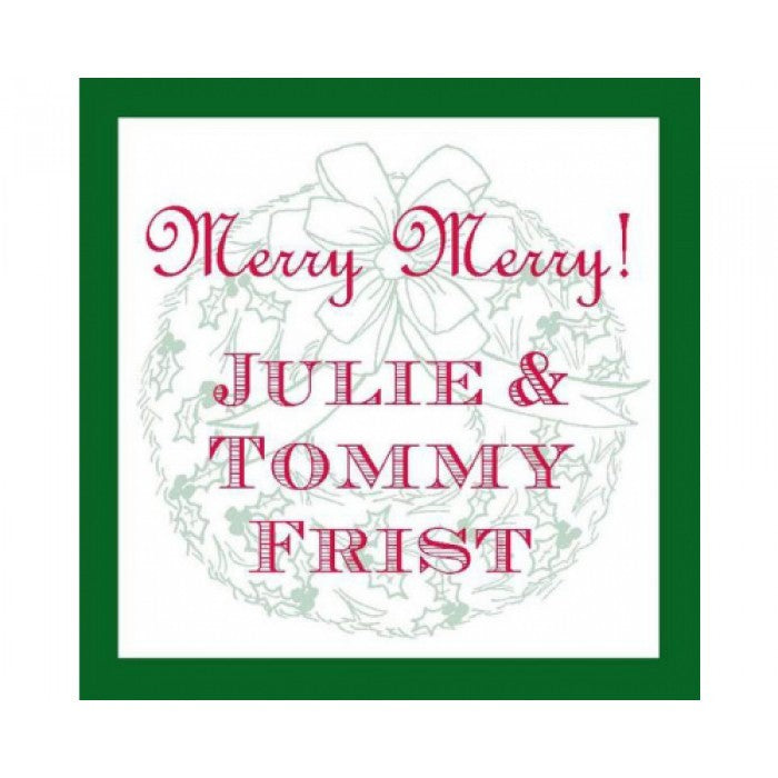 wreath gift stickers
