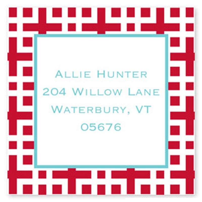 boatman geller lattice cherry square sticker