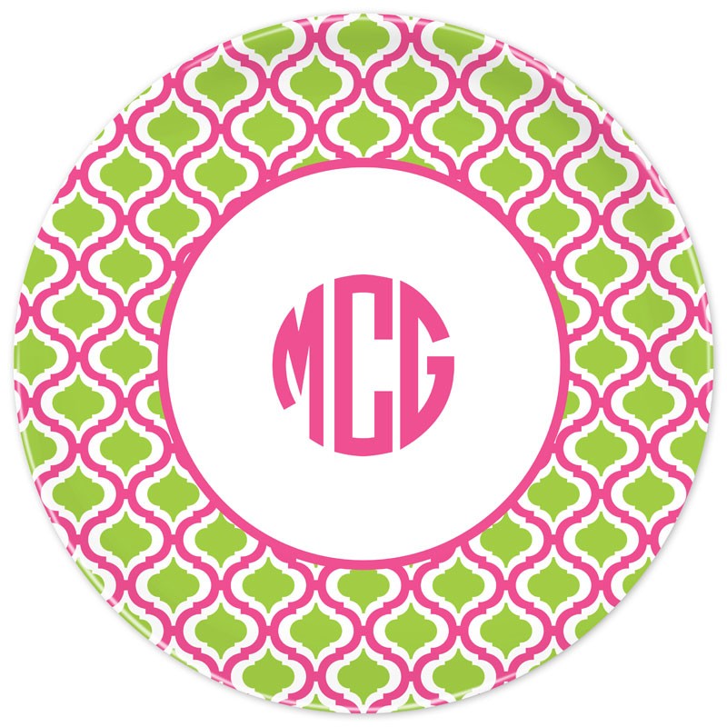 boatman geller kate raspberry & lime plate
