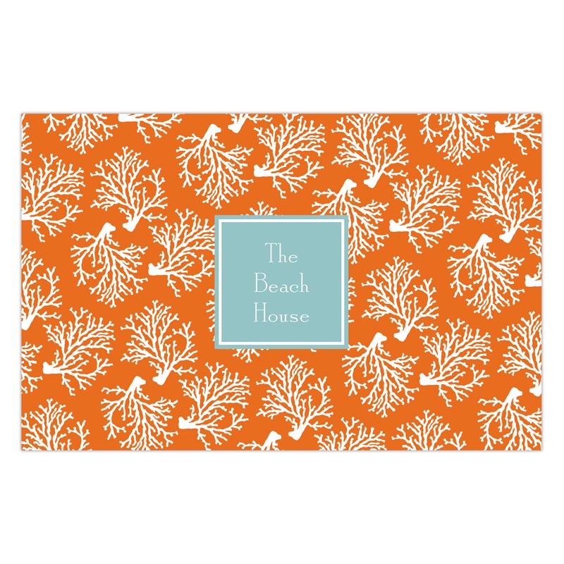 boatman geller coral repeat disposable placemats