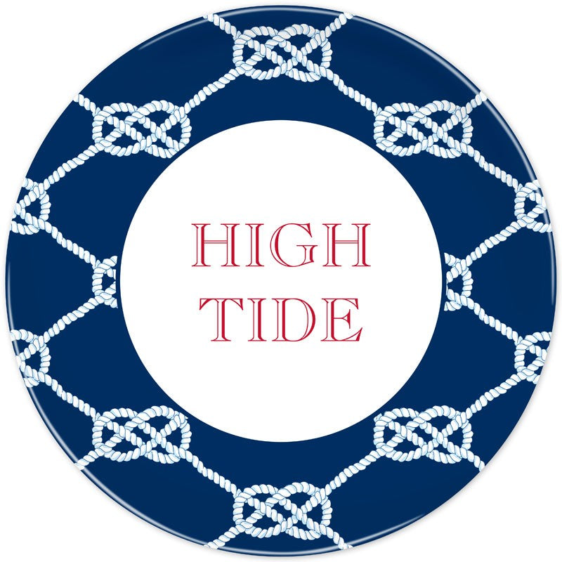 boatman geller nautical knot navy plate
