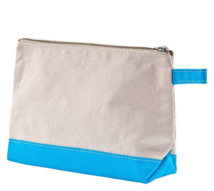 turquoise personalized makeup bag