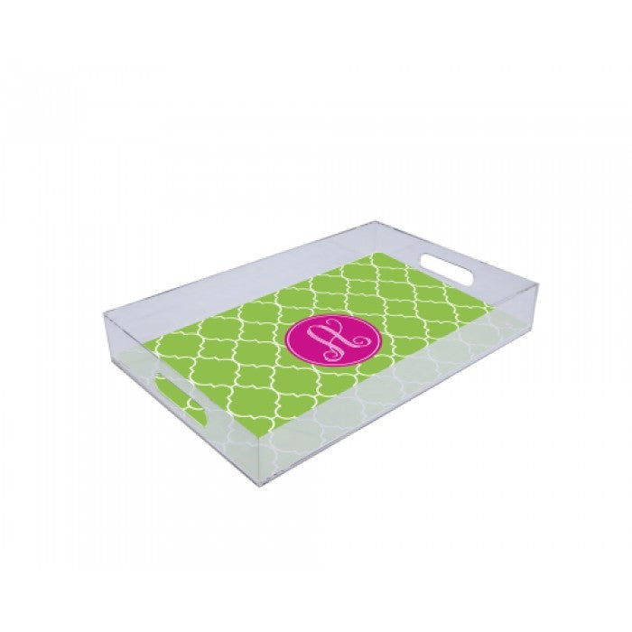 spring trellis lucite tray
