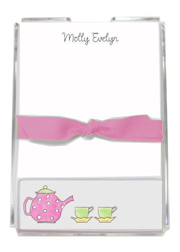 personalized memo sets tea pot