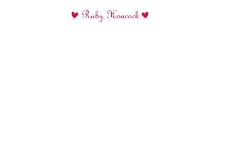 red hearts children's stationary
