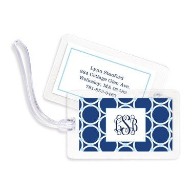 boatman geller bamboo rings navy bag tags